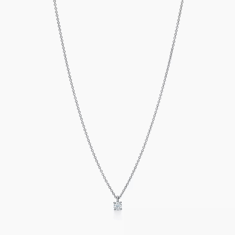 Tiffany Solitaire Diamond Pendant
in Platinum